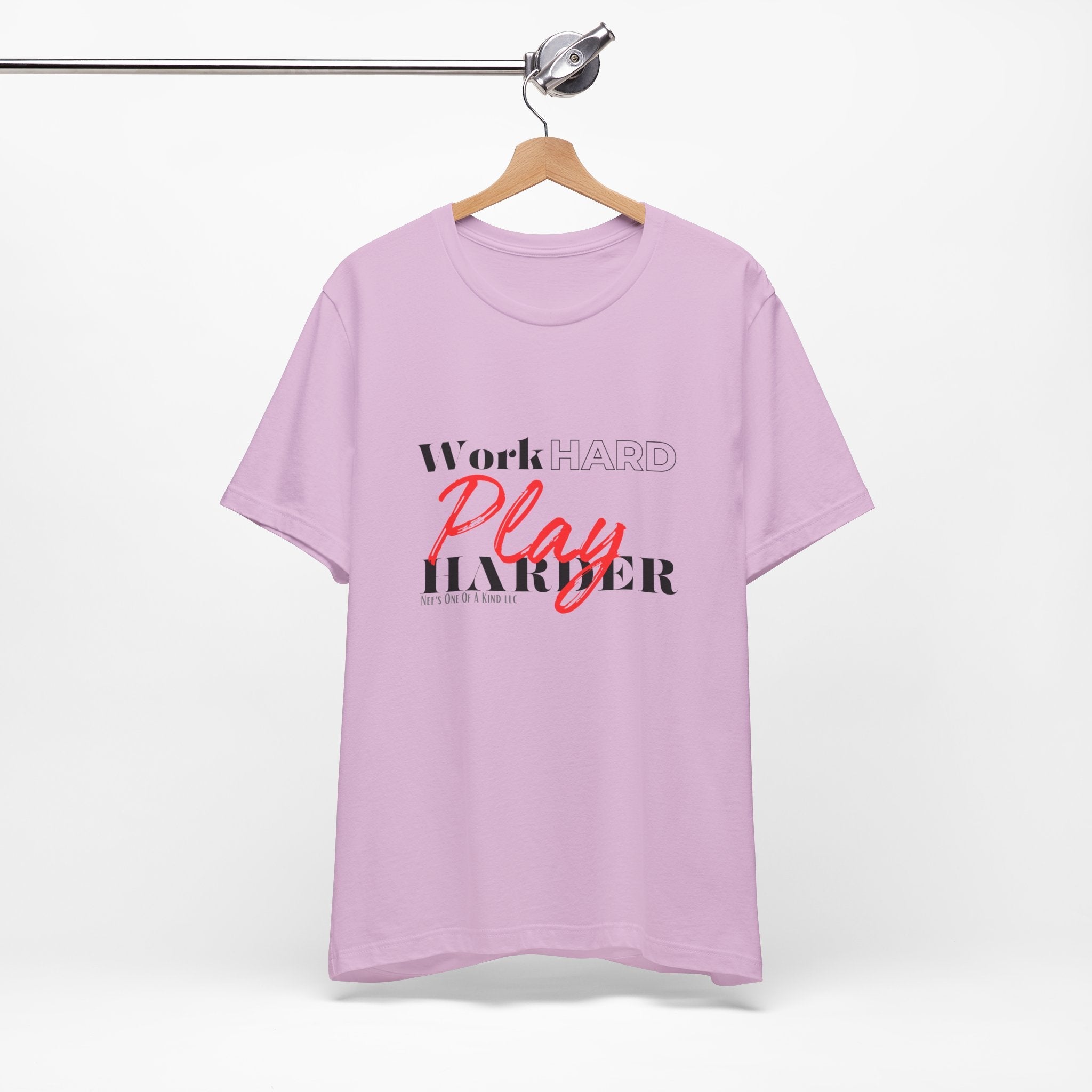 Work Hard Play Harder w/o Unisex Short Sleeve Tee